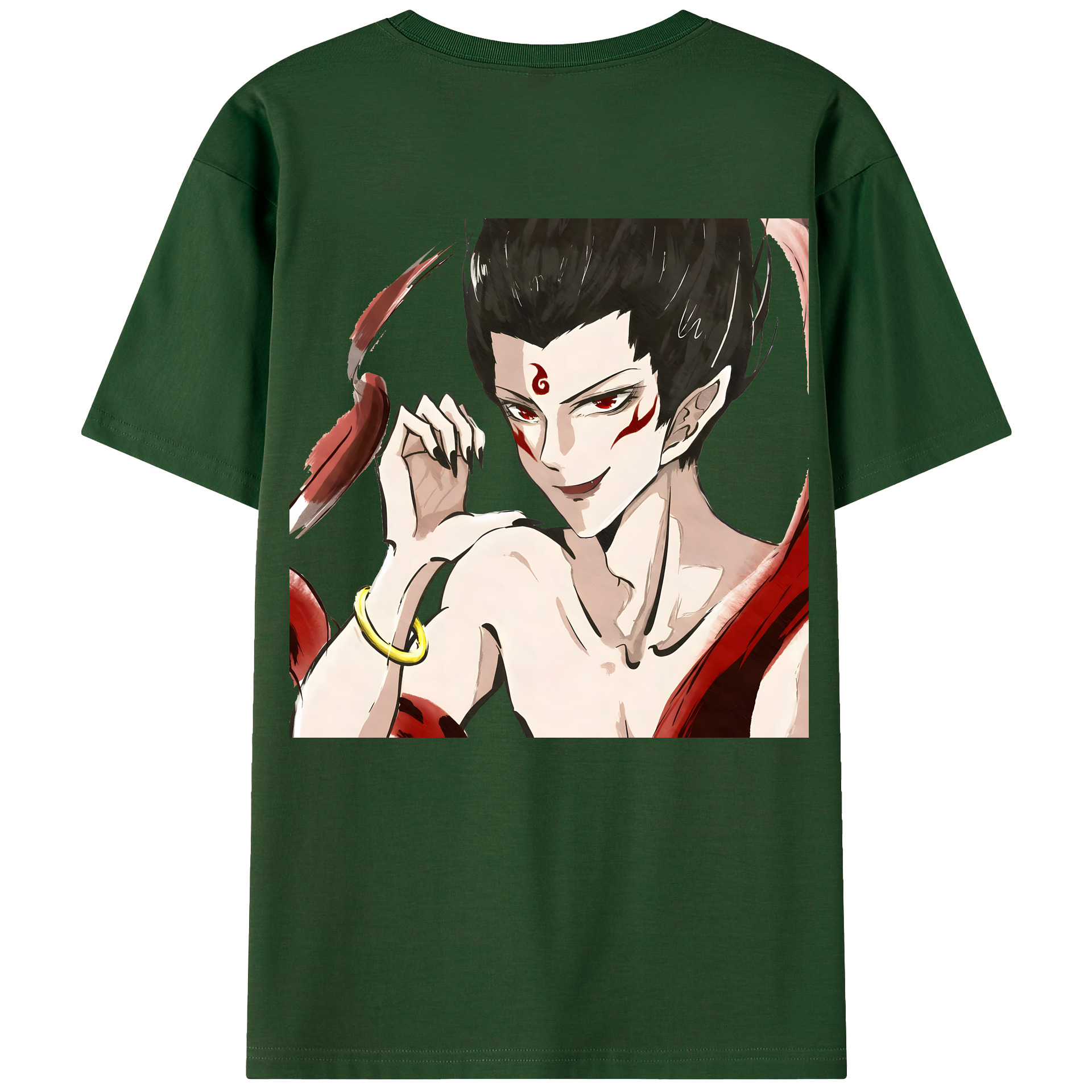（画像用） Ne Zha 2 ナタ 魔童の大暴れ 綿100％半袖Tシャツ（背面プリント）